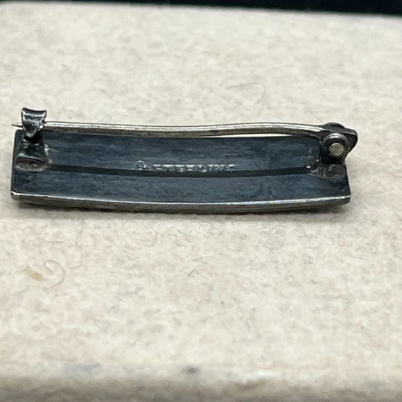 F.A. Herman Vintage Windmill and Sailboat Sterling and Enamel Brooch Signed - Picture 3 of 6